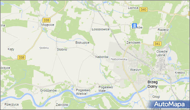mapa Naborów, Naborów na mapie Targeo