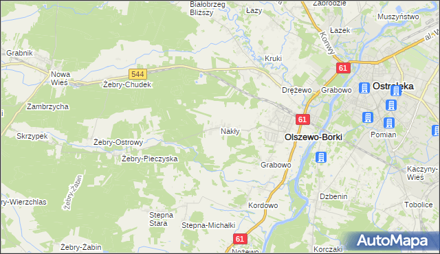 mapa Nakły, Nakły na mapie Targeo