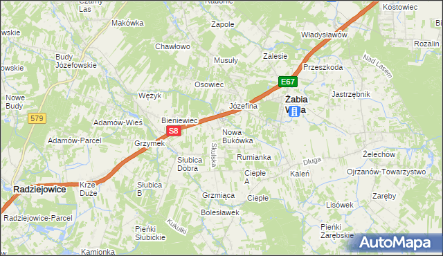 mapa Nowa Bukówka, Nowa Bukówka na mapie Targeo