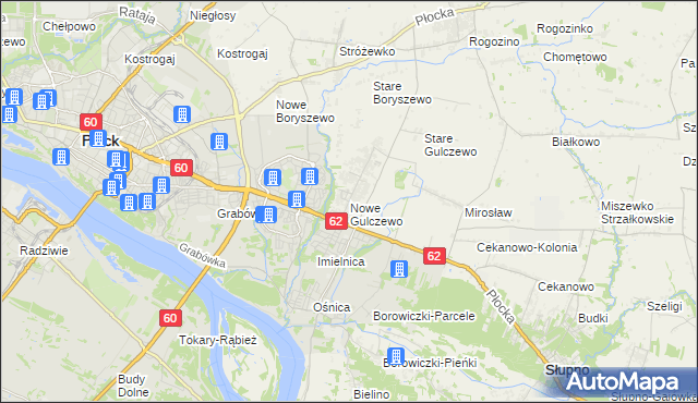 mapa Nowe Gulczewo, Nowe Gulczewo na mapie Targeo