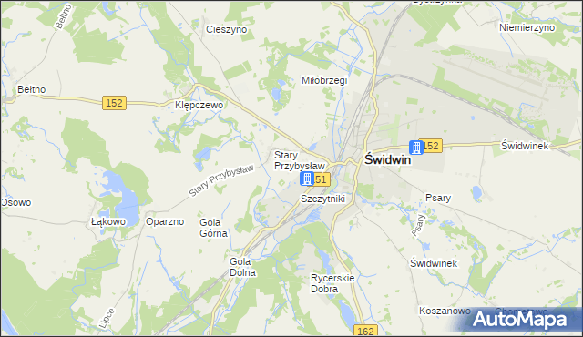 mapa Nowy Przybysław, Nowy Przybysław na mapie Targeo