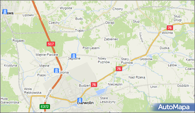 mapa Nowy Puznów, Nowy Puznów na mapie Targeo