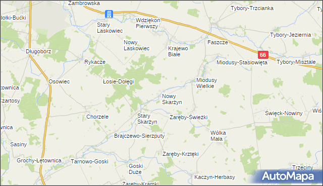 mapa Nowy Skarżyn, Nowy Skarżyn na mapie Targeo
