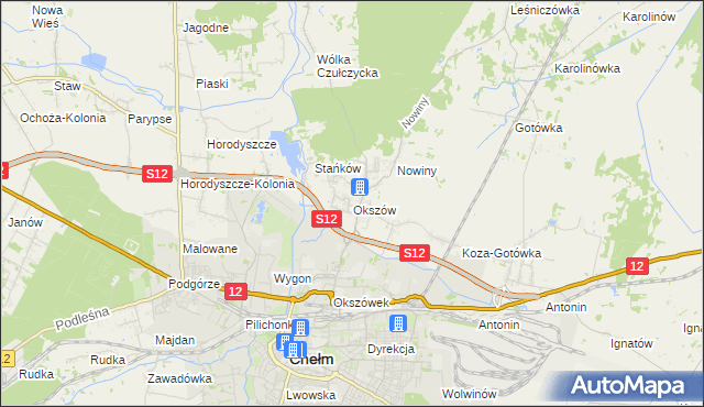 mapa Okszów, Okszów na mapie Targeo