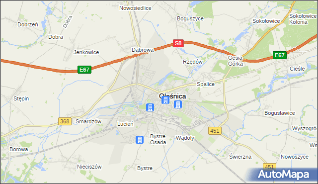 mapa Oleśnica, Oleśnica na mapie Targeo