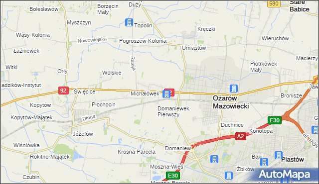 mapa Ołtarzew, Ołtarzew na mapie Targeo