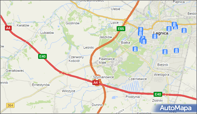 mapa Pawłowice Małe gmina Krotoszyce, Pawłowice Małe gmina Krotoszyce na mapie Targeo