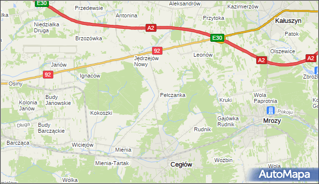 mapa Pełczanka, Pełczanka na mapie Targeo