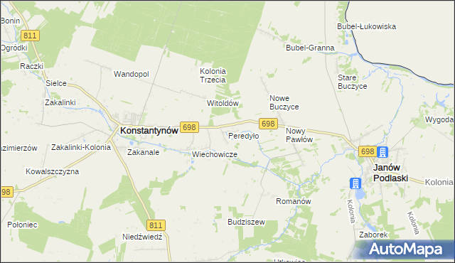 mapa Peredyło, Peredyło na mapie Targeo