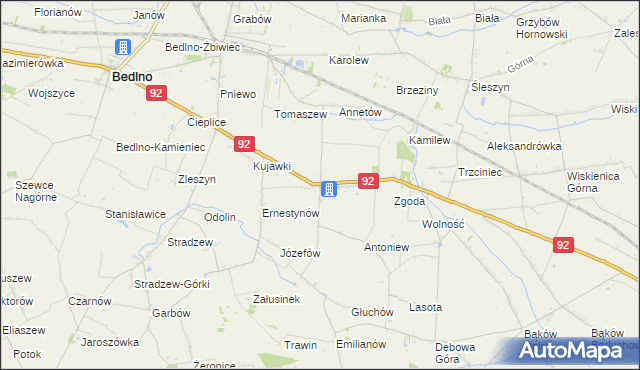 mapa Plecka Dąbrowa, Plecka Dąbrowa na mapie Targeo