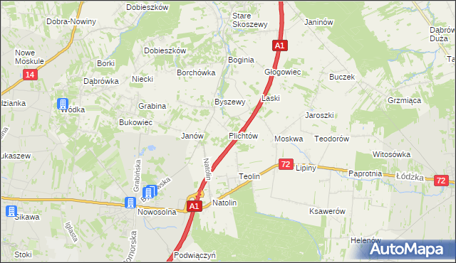 mapa Plichtów, Plichtów na mapie Targeo