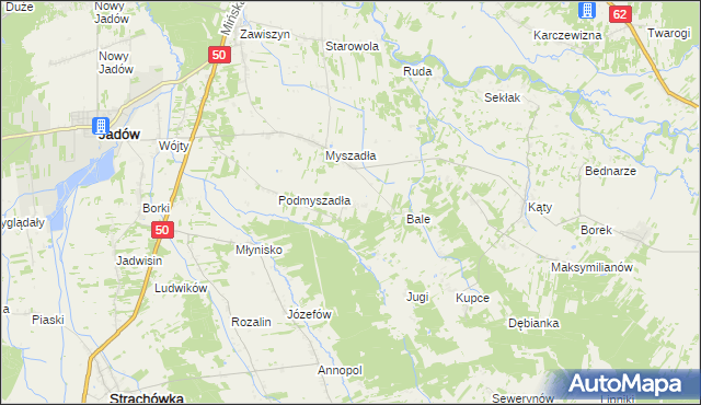 mapa Podbale, Podbale na mapie Targeo