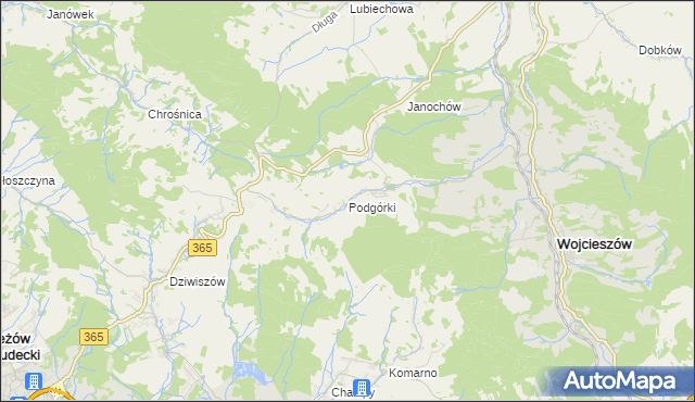 mapa Podgórki gmina Świerzawa, Podgórki gmina Świerzawa na mapie Targeo