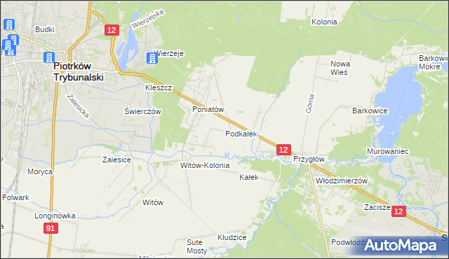 mapa Podkałek, Podkałek na mapie Targeo