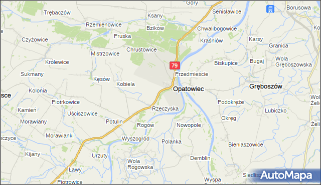 mapa Podskale gmina Opatowiec, Podskale gmina Opatowiec na mapie Targeo
