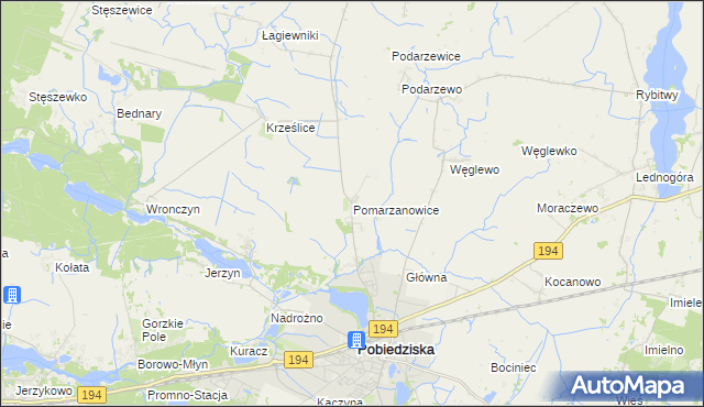 mapa Pomarzanowice, Pomarzanowice na mapie Targeo