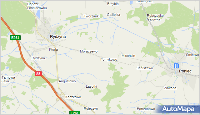 mapa Pomykowo, Pomykowo na mapie Targeo