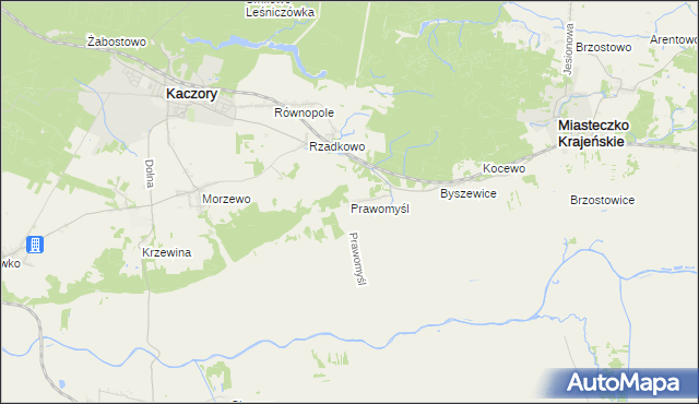 mapa Prawomyśl, Prawomyśl na mapie Targeo