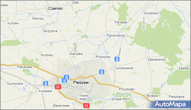 mapa Prokopów, Prokopów na mapie Targeo