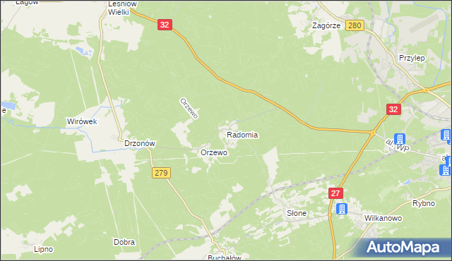 mapa Radomia, Radomia na mapie Targeo