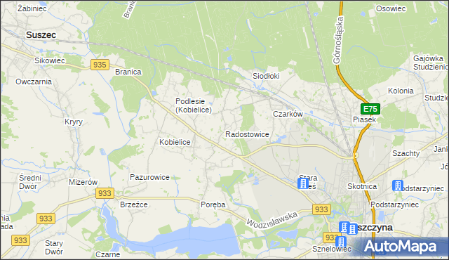 mapa Radostowice, Radostowice na mapie Targeo