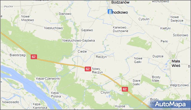 mapa Reczyn, Reczyn na mapie Targeo