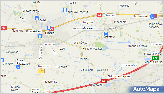 mapa Rokitno-Majątek, Rokitno-Majątek na mapie Targeo