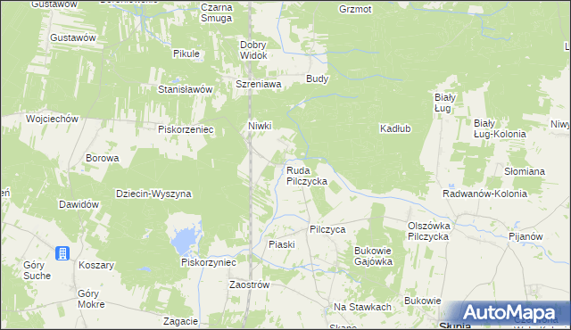 mapa Ruda Pilczycka, Ruda Pilczycka na mapie Targeo