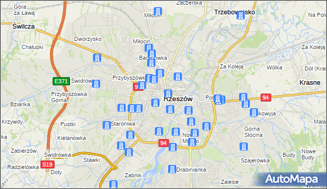 mapa Rzeszów, Rzeszów na mapie Targeo