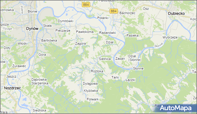 mapa Sielnica, Sielnica na mapie Targeo