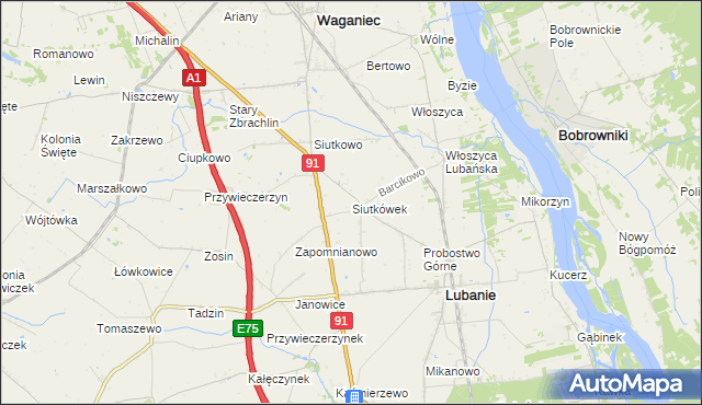 mapa Siutkówek, Siutkówek na mapie Targeo