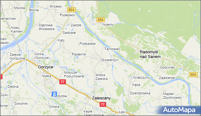 mapa Skowierzyn, Skowierzyn na mapie Targeo