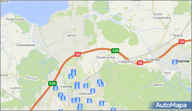 mapa Skwierzynka, Skwierzynka na mapie Targeo