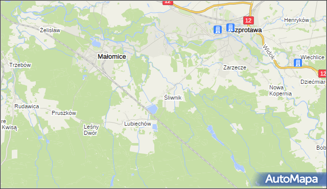 mapa Śliwnik, Śliwnik na mapie Targeo