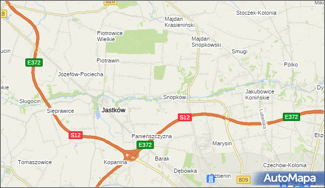 mapa Snopków, Snopków na mapie Targeo