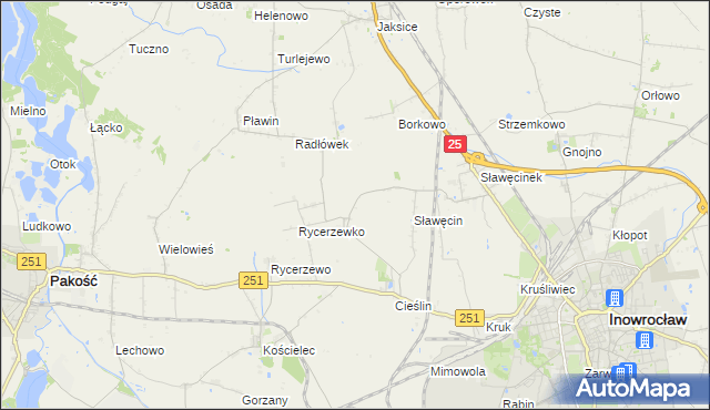 mapa Sójkowo gmina Inowrocław, Sójkowo gmina Inowrocław na mapie Targeo