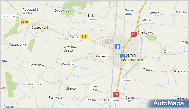 mapa Staniew, Staniew na mapie Targeo