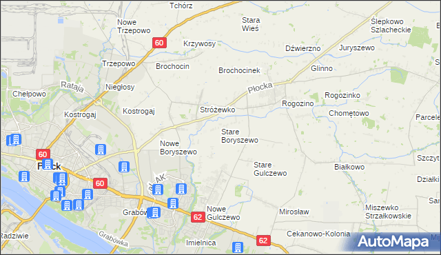 mapa Stare Boryszewo, Stare Boryszewo na mapie Targeo