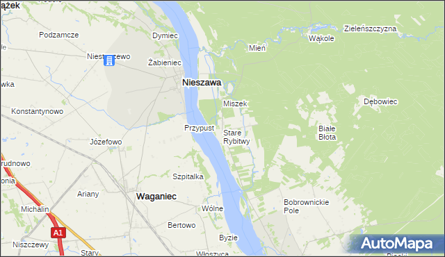 mapa Stare Rybitwy, Stare Rybitwy na mapie Targeo