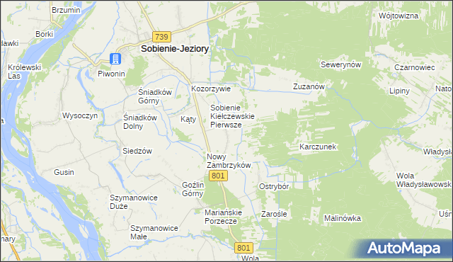 mapa Stary Zambrzyków, Stary Zambrzyków na mapie Targeo