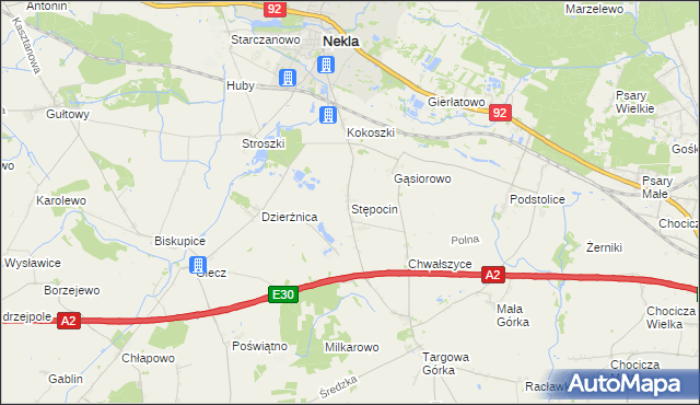 mapa Stępocin, Stępocin na mapie Targeo