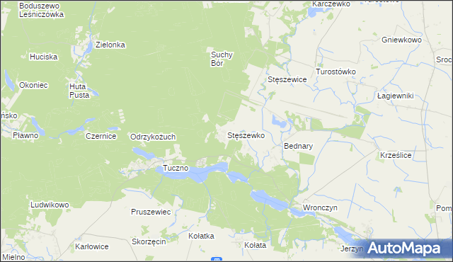 mapa Stęszewko, Stęszewko na mapie Targeo