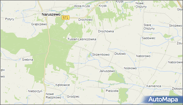 mapa Strzembowo, Strzembowo na mapie Targeo