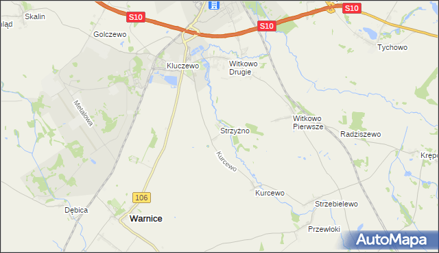 mapa Strzyżno, Strzyżno na mapie Targeo