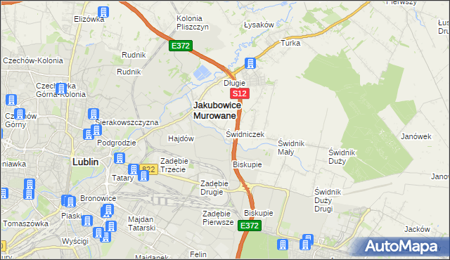 mapa Świdniczek, Świdniczek na mapie Targeo