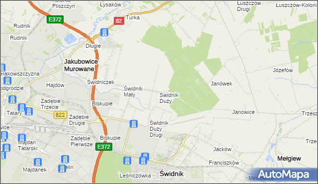 mapa Świdnik Duży, Świdnik Duży na mapie Targeo