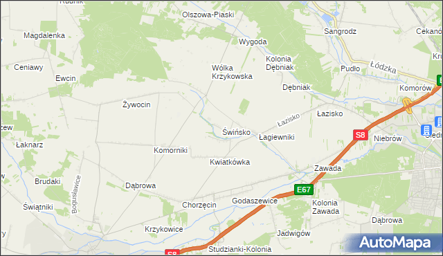 mapa Świńsko, Świńsko na mapie Targeo