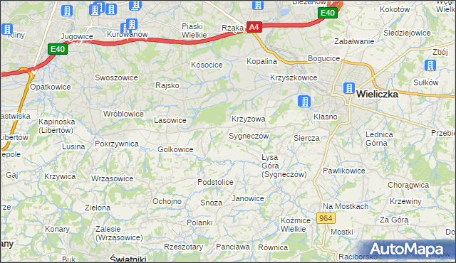 mapa Sygneczów, Sygneczów na mapie Targeo