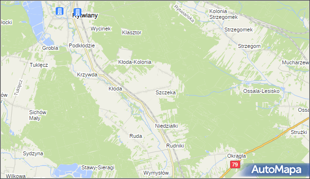 mapa Szczeka, Szczeka na mapie Targeo