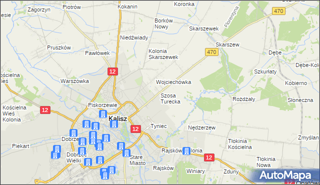 mapa Szosa Turecka, Szosa Turecka na mapie Targeo